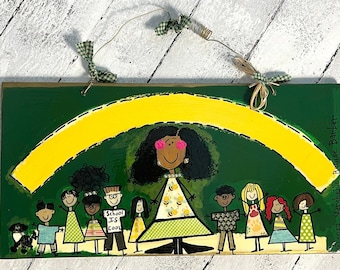 Kids Are My Business Sign, Words Painted On The Sign, School Decor, Gift For Teacher, Teacher Appreciation, Marchel&#39;le Renise Barber