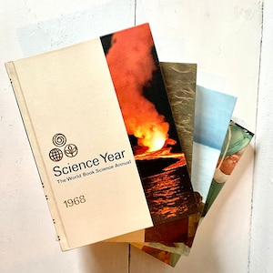 Vintage World Book SCIENCE YEAR Bände, 1966, 1967, 1968 und 1969, Vier Bücher In Al, 60er Geschichtsbücher, Sammler-Enzyklopädie, Bibliothek