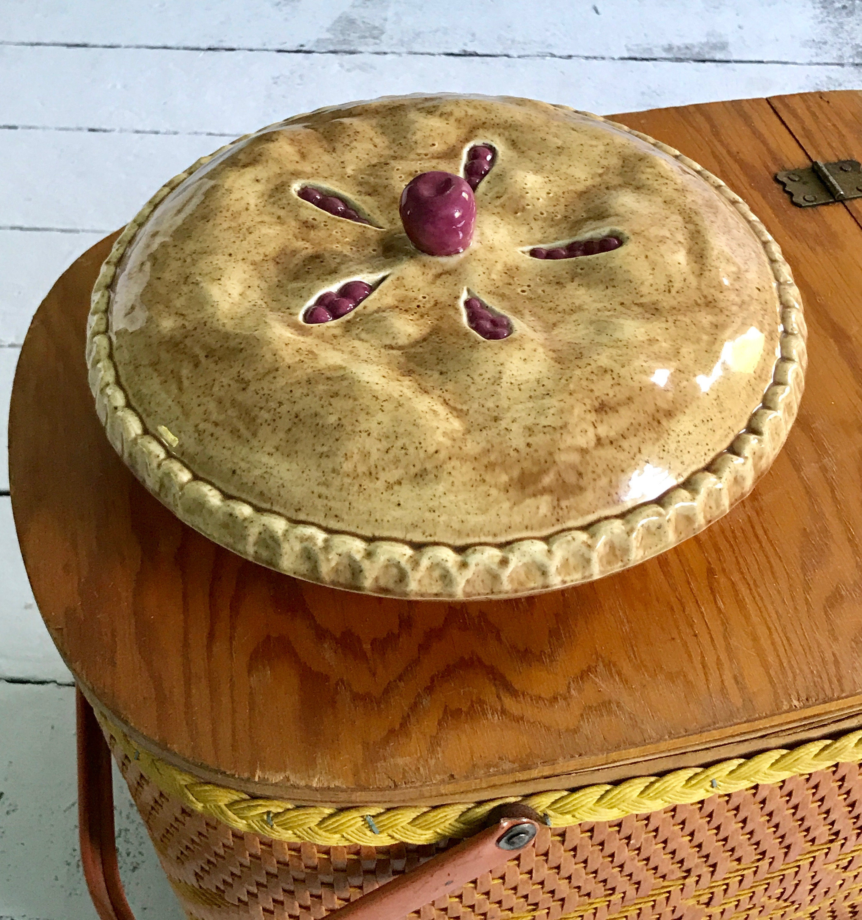 Ceramic Cherry Pie Holder Decorative Pie Vintage Pie Etsy
