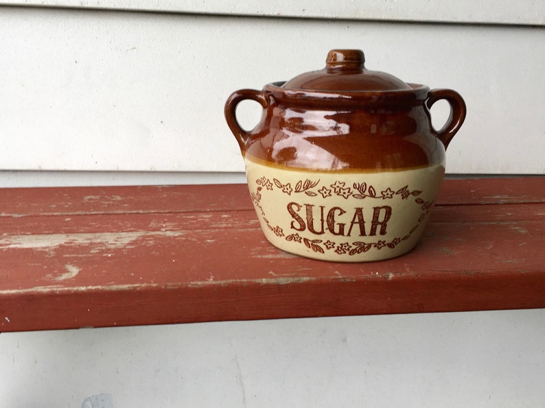Sugar Canister Crock Jar Sugar Storage Bean Pot Crock Etsy