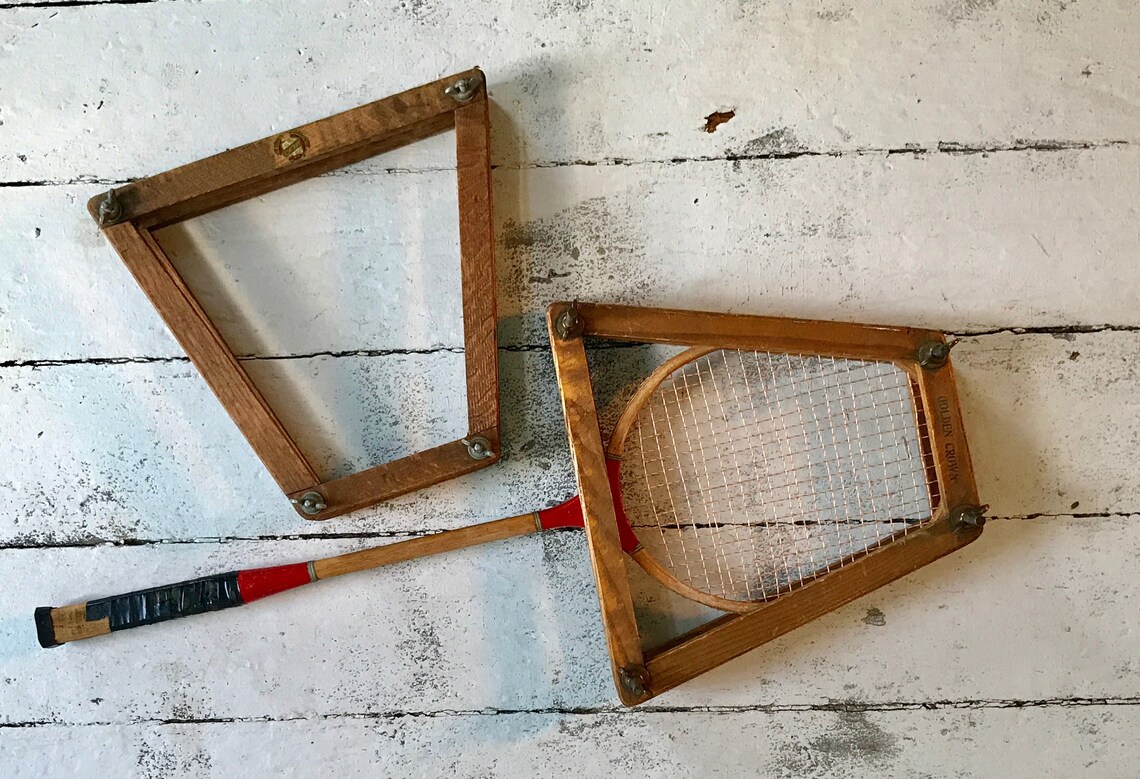 wooden tennis racket frame