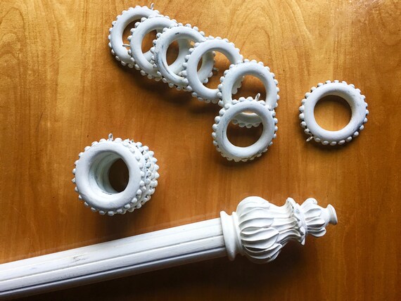 Large Curtain Rod And Rings Tms Menagerie Drapery Hardware Etsy