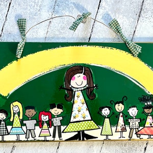 Kids Are My Business Sign, Words Painted Onto The Sign, Hand Painted, Original Works Of Art, Door Sign, School Decor, Teacher Gift