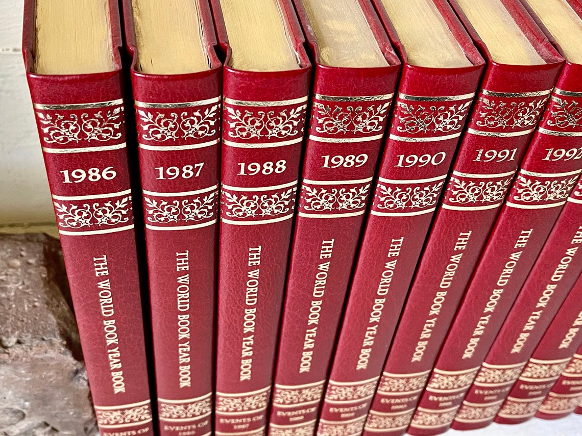 1986 1997 YEAR BOOKS 12 Books in All Burgundy Books Etsy