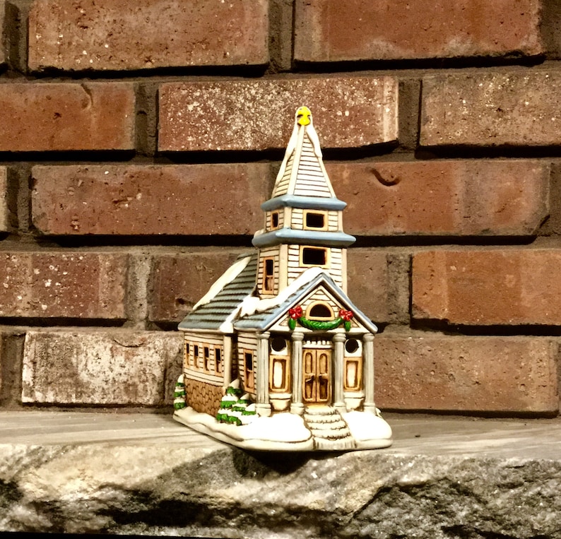 Church Figurine Faith Church Geo Z. Lefton Figurine Etsy
