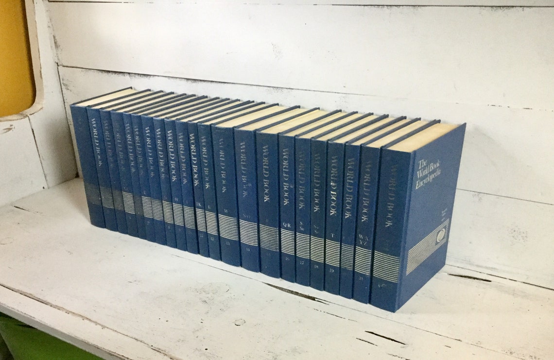1980 The World Book Encyclopedia AZ 22 Books Blue Etsy
