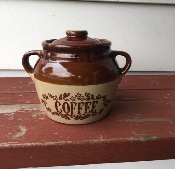 Coffee Container Coffee Jar Kitchen Storage Crock Retro Etsy