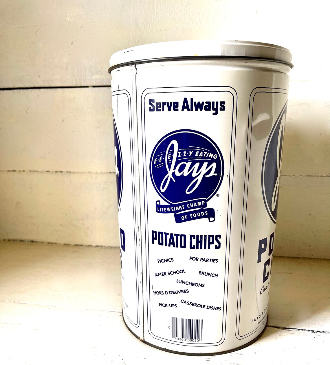 1986 Limited Edition Jays Potato Chips Tin 16 Oz Container Etsy