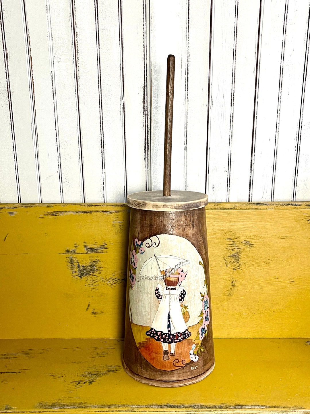 32 Inch Tall Butter Churn, Standing Butter Churn, Rustic, Country