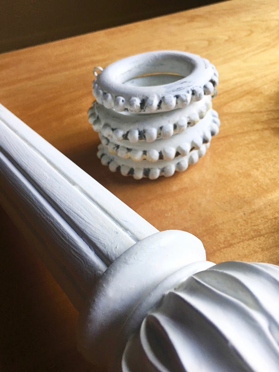 Large Curtain Rod And Rings Tms Menagerie Drapery Hardware Etsy