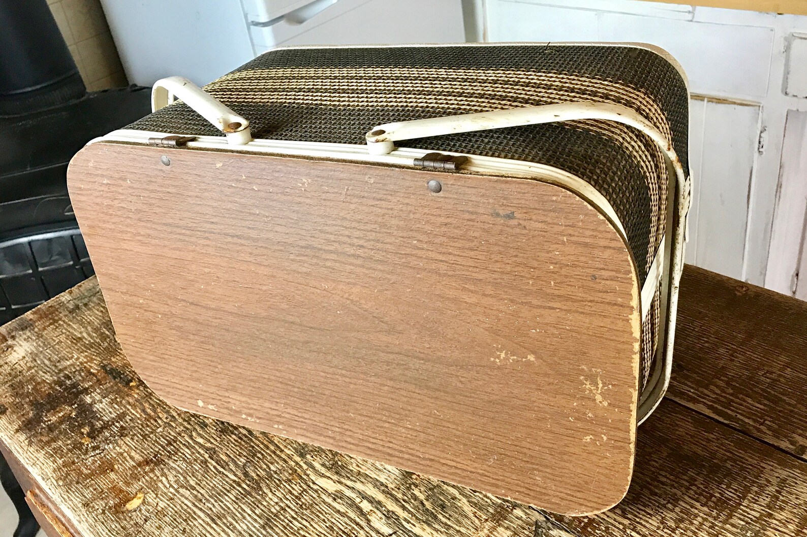 Vintage Redman Picnic Basket Woven Basket Collectible Redman Etsy