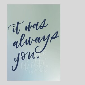 It Was Always You Anniversary Card Printable, Love Card Digital Download