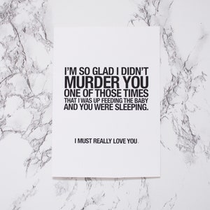 Printable Funny Card for Husband, Humor Father's Day Anniversary Love ...