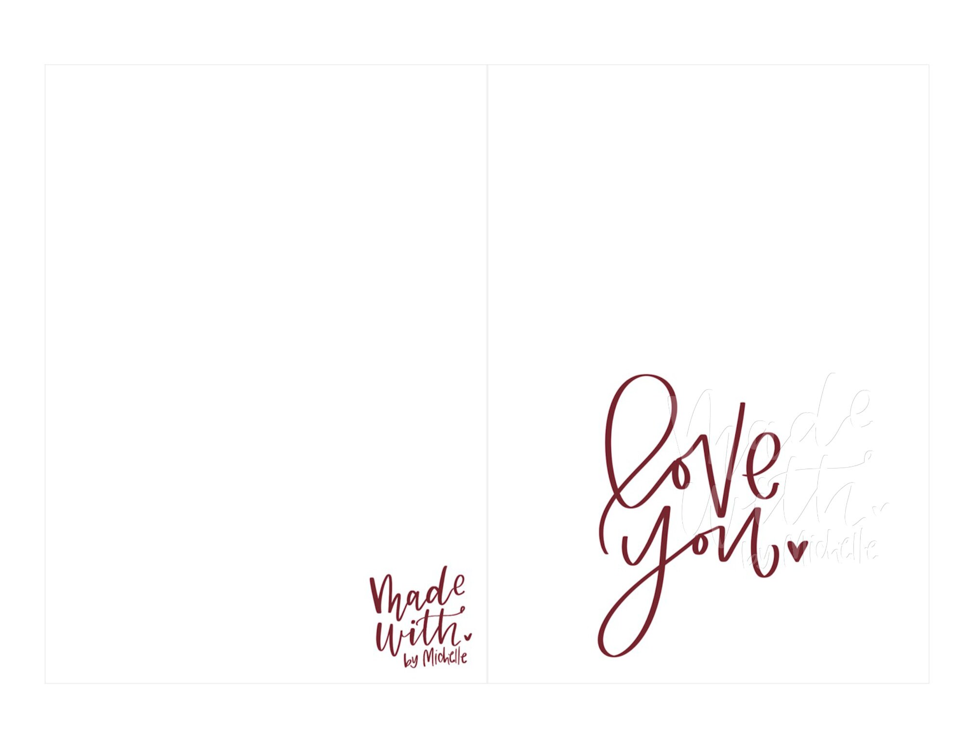 Printable Valentine's Card, Anniversary Card, Simple Hand-lettered Love ...