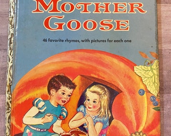 Moeder Gans. Een Groot Gouden Boek. Vintage Kinderboek. Kinderliedjes.