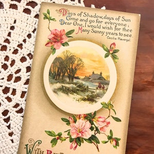 Vintage Postcards (5). Antique Postcards. Vintage Greeting Cards.