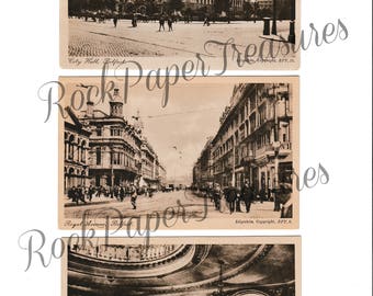 Early 1900s Vintage Postcards. Belfast Ireland. Digital Download. Printable.
