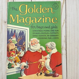 The Golden Magazine For Boys And Girls - December 1965 - Vintage Children&#39;s Activity Book - NOS