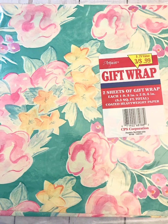 Vintage Wrapping Paper. Floral Gift Wrap. All Occasion Wrapping Paper.