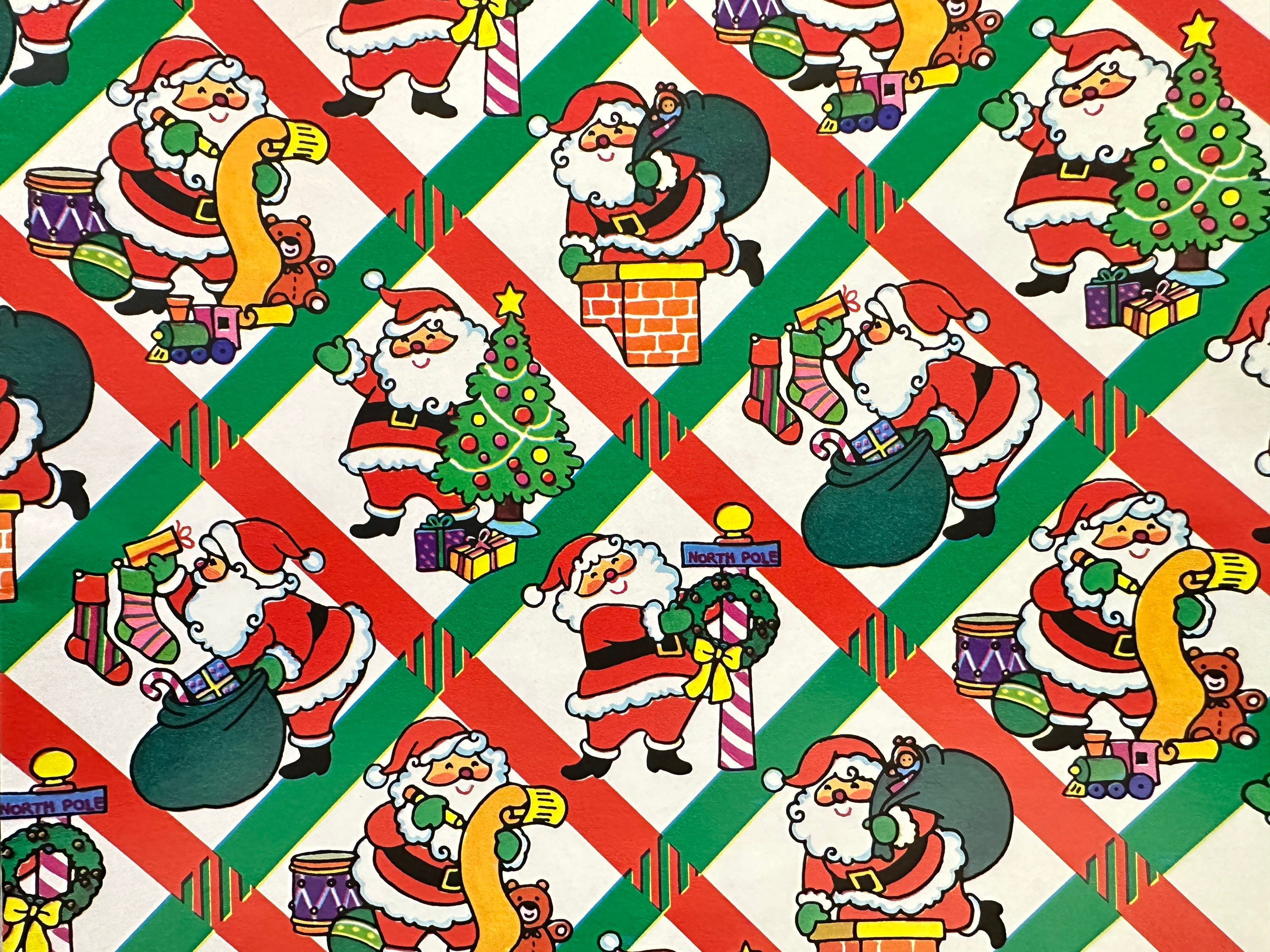  LDSTENT Vintage Christmas Wrapping Paper - Festive Gift Wrap  for a Nostalgic Touch : Health & Household
