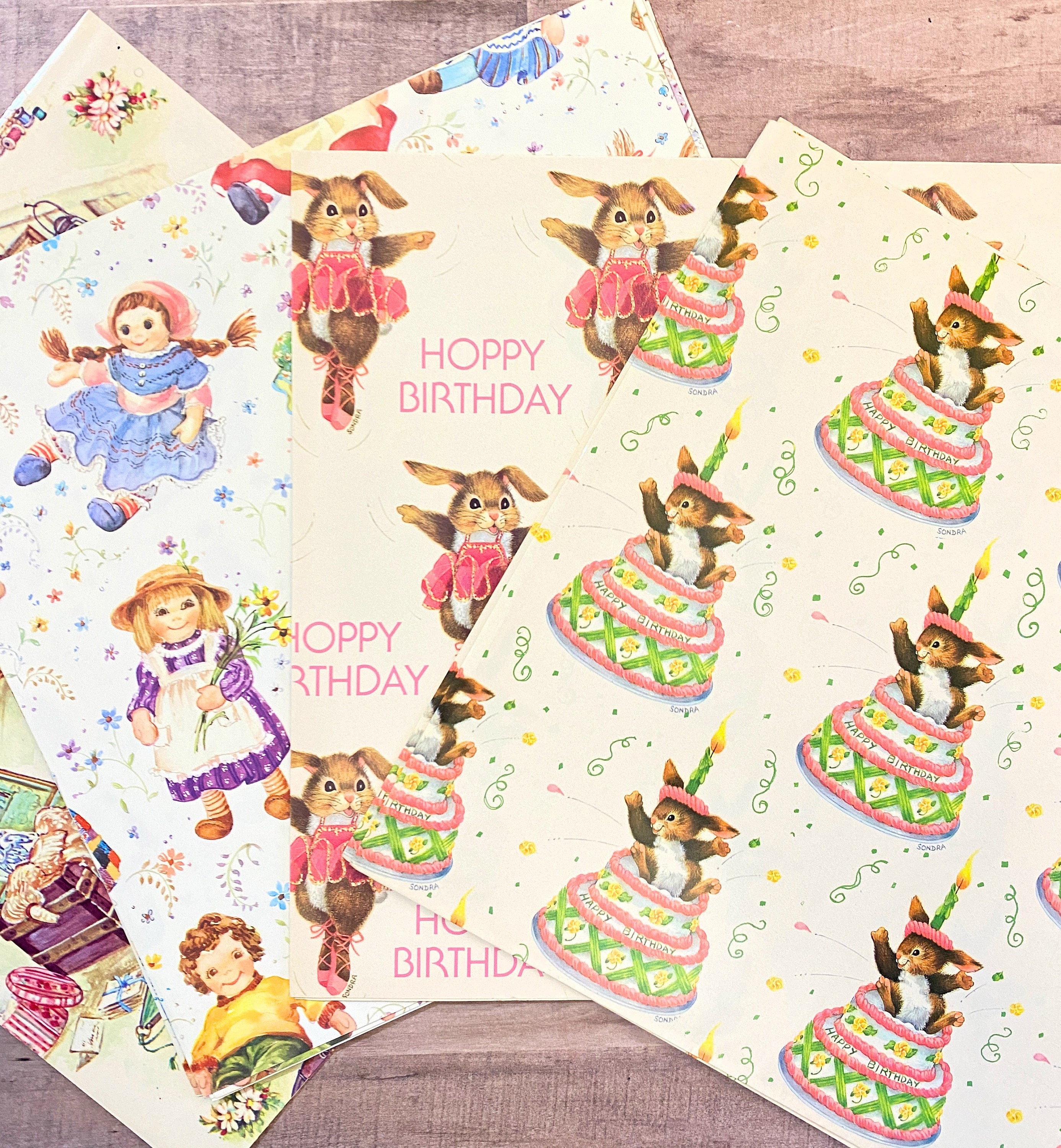 Hallmark Wrapping Paper. Bridal Shower Gift Wrap. Vintage Wrapping