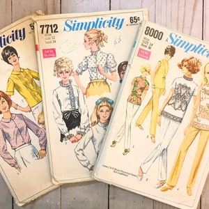 Modello di cucito vintage simplicity. Blusa vintage e pantaloni stove-pipe.