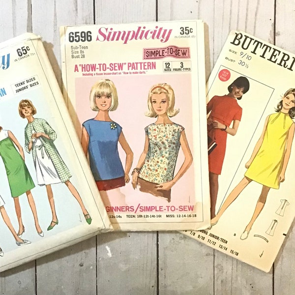 Vintage Teen Sewing Patterns Etsy