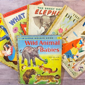 Little Golden Book. Wild Animal Babies. The Fuzzy Duckling. Funny Book. What Am I? The Saggy Baggy Elephant. Children’s Book.