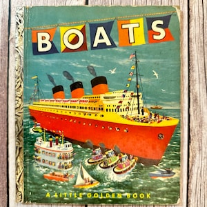 Barcos, un pequeño libro de oro. Libro infantil vintage.