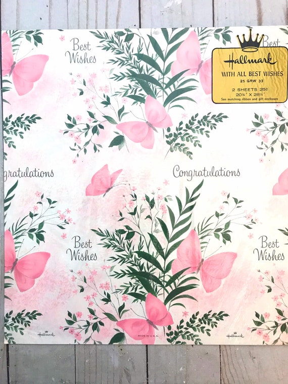 Vintage Wrapping Paper. Floral Gift Wrap. All Occasion Wrapping Paper.