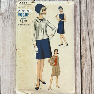 Vogue Sewing Pattern 6551 - Uncut - Vintage Dress And Jacket