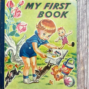 Vintage My First Book - A Little Golden Book - 1945, Seventh Printing