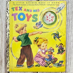 Tex And His Toys, A Little Golden Make-It Book. Vintage Children’s Book.