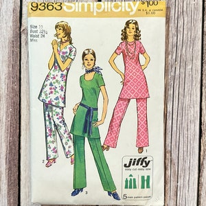 Simplicity Sewing Pattern 9363 - Vintage Tunic And Pants
