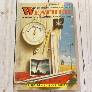 A Golden Science Guide Book. Weather. Vintage Book.