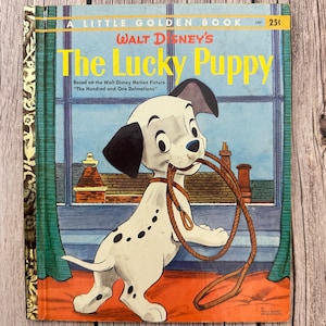 Walt Disney&#39;s The Lucky Puppy, A Little Golden Book. First Edition. Vintage Children&#39;s Book.