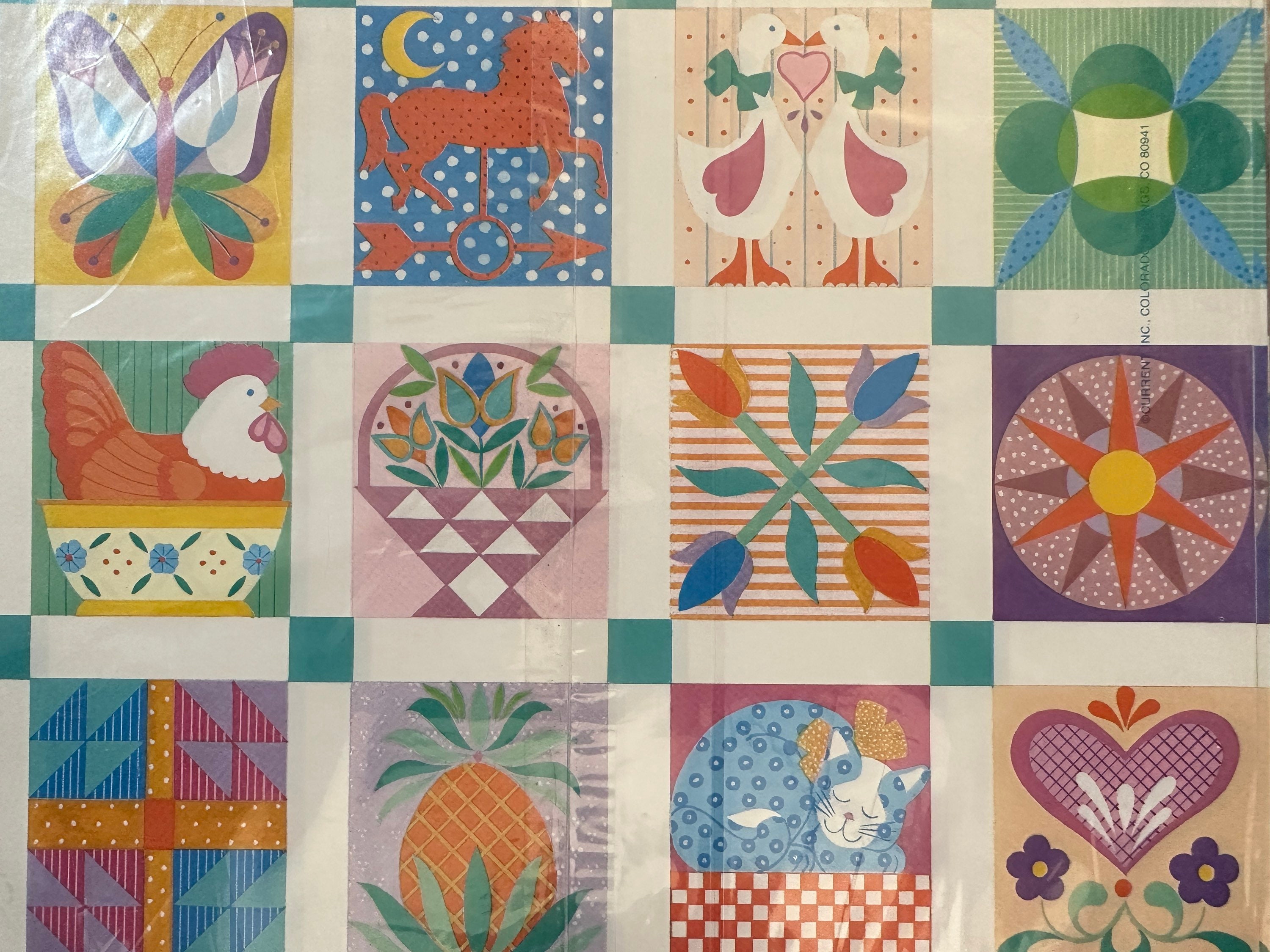 Vintage Current Patchwork Wrapping Paper. Current Gift Wrap. - Etsy