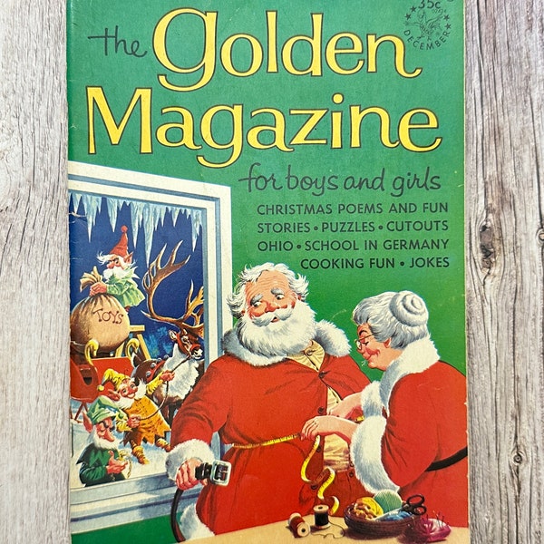 The Golden Magazine For Boys And Girls. Vintage Children's Magazine. December 1965.