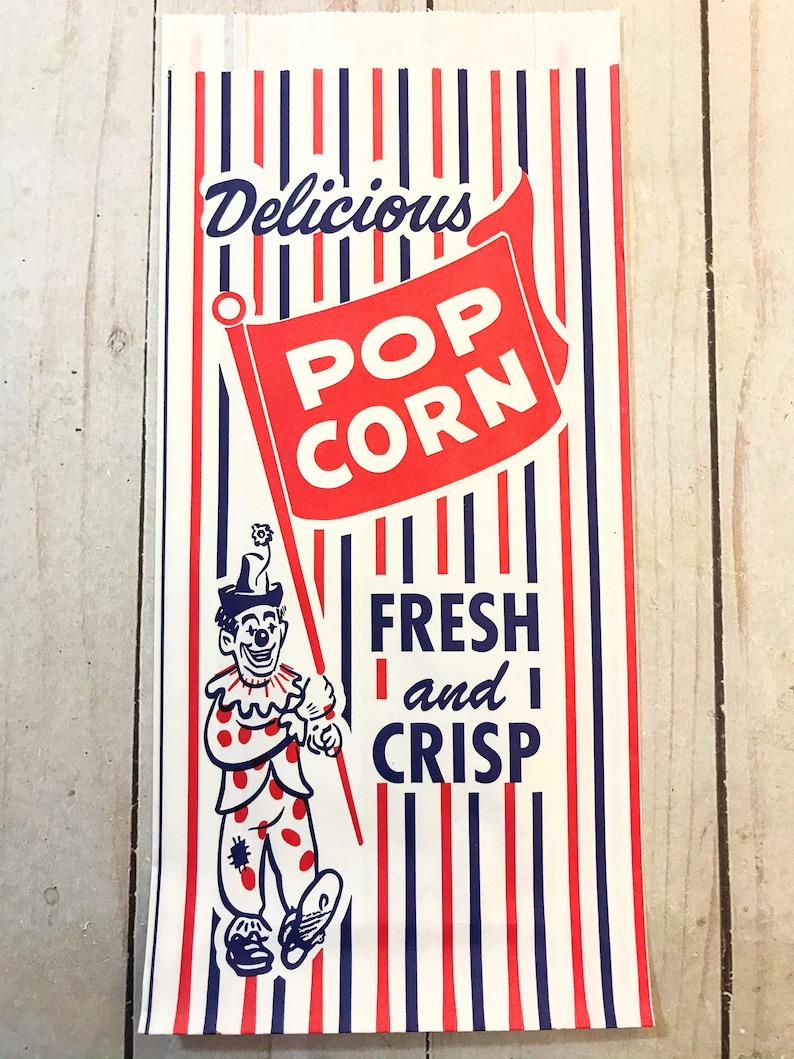 Popcorn Bag. Junk Journal Supply Vintage Style Popcorn Bags 25 Journal Decoration