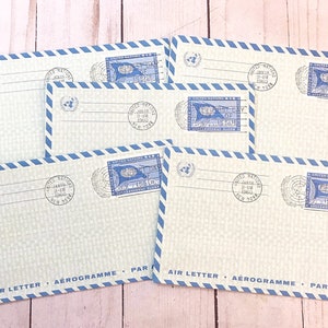 1960s Vintage Airmail First Day Covers: Blue UN Stamps - Set of 5