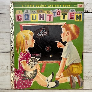 Count To Ten - A Little Golden Activity Book - First Edition - Vintage Children’s Book