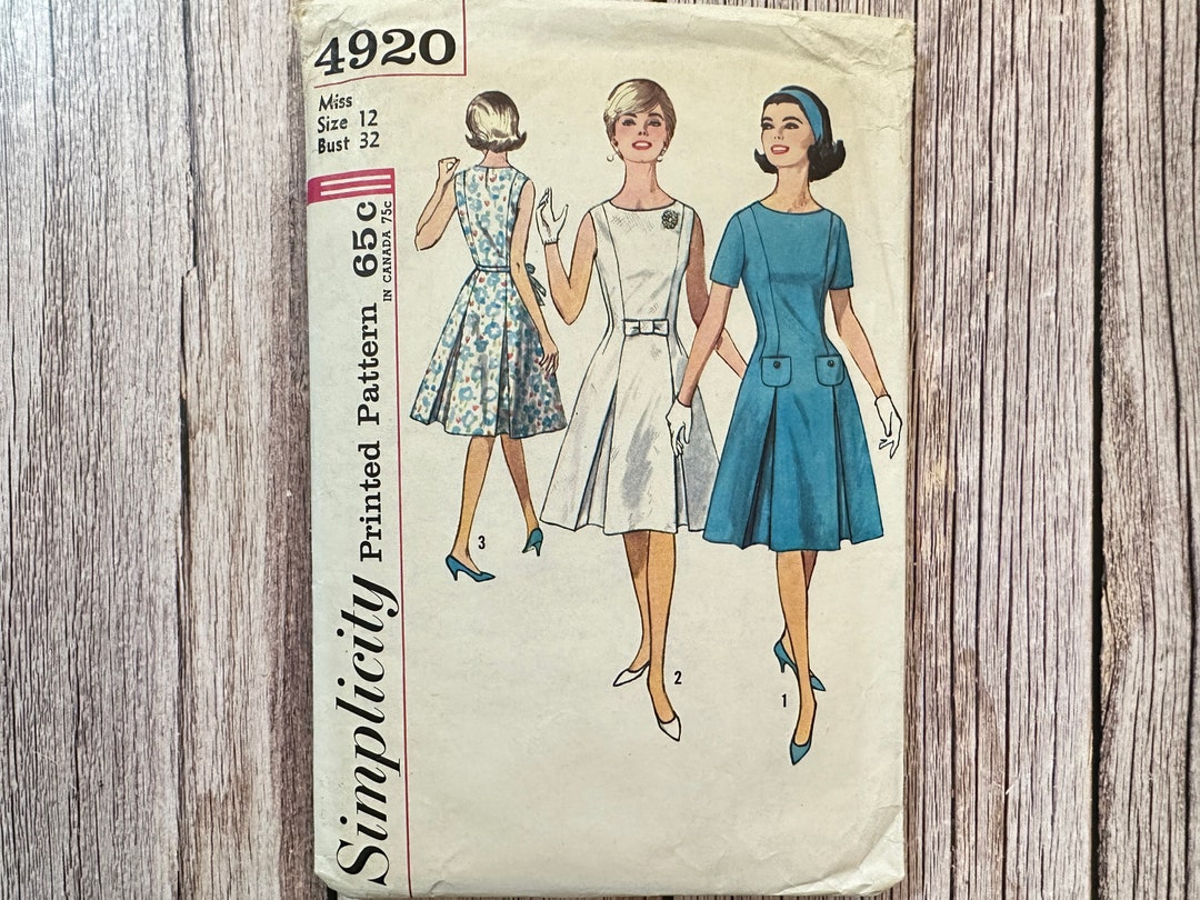 Simplicity Sewing Pattern 4920. Vintage Dress. - Etsy