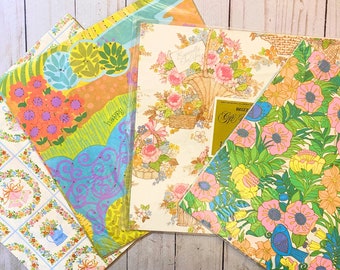 Vintage Wrapping Paper. Spring Wrapping Paper. Floral Wrapping Paper.