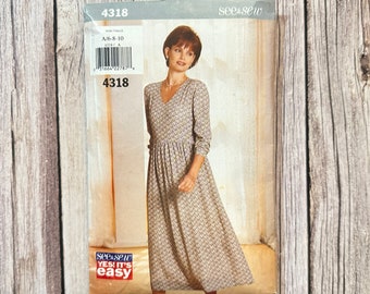 Butterick See & Sew modello di cucito 4318 - Uncut - Abito vintage