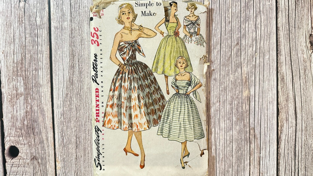 Simplicity Sewing Pattern 4335. Vintage Dress Pattern. Etsy