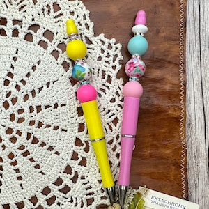 Ausgefallener Perlen Tintenstift - Silikon Perlen - Perlen Handgemachte Stifte Geschenk für Sie