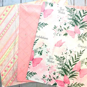 Vintage All Occasion Wrapping Paper. Floral Gift Wrap. Pink Wrapping Paper.