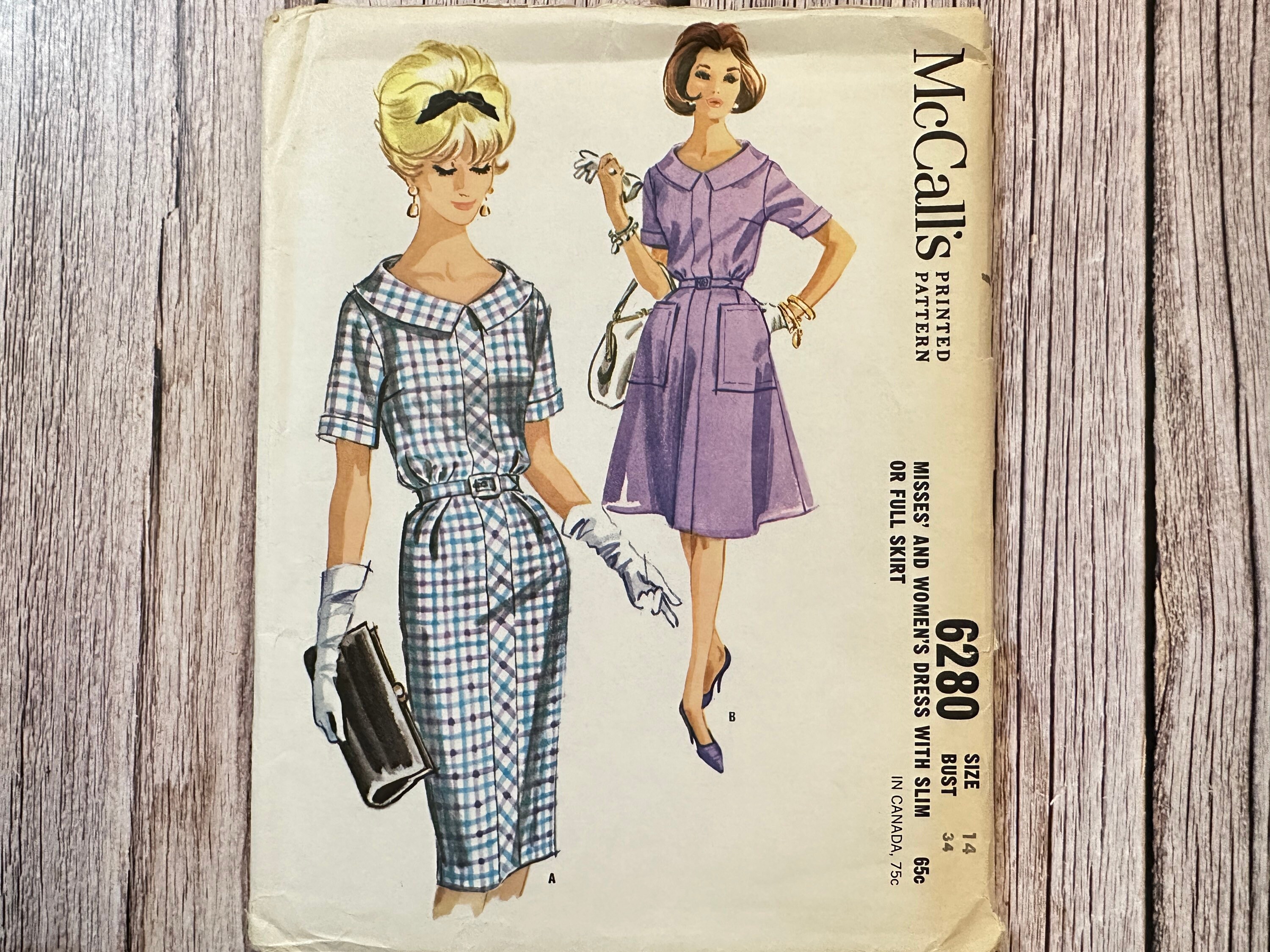 Patron Vintage McCall's 3468 Années 70 - Robe Ou Tunique & Pantalon - Taille 16 - Non Découpé