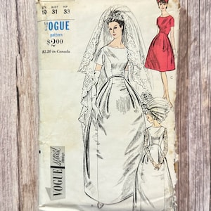 Vogue Sewing Pattern 6002 - Vintage Wedding Dress Bridesmaid Evening Gown