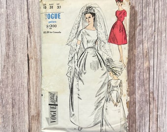 Vogue Sewing Pattern 6002 - Vintage Wedding Dress Bridesmaid Evening Gown